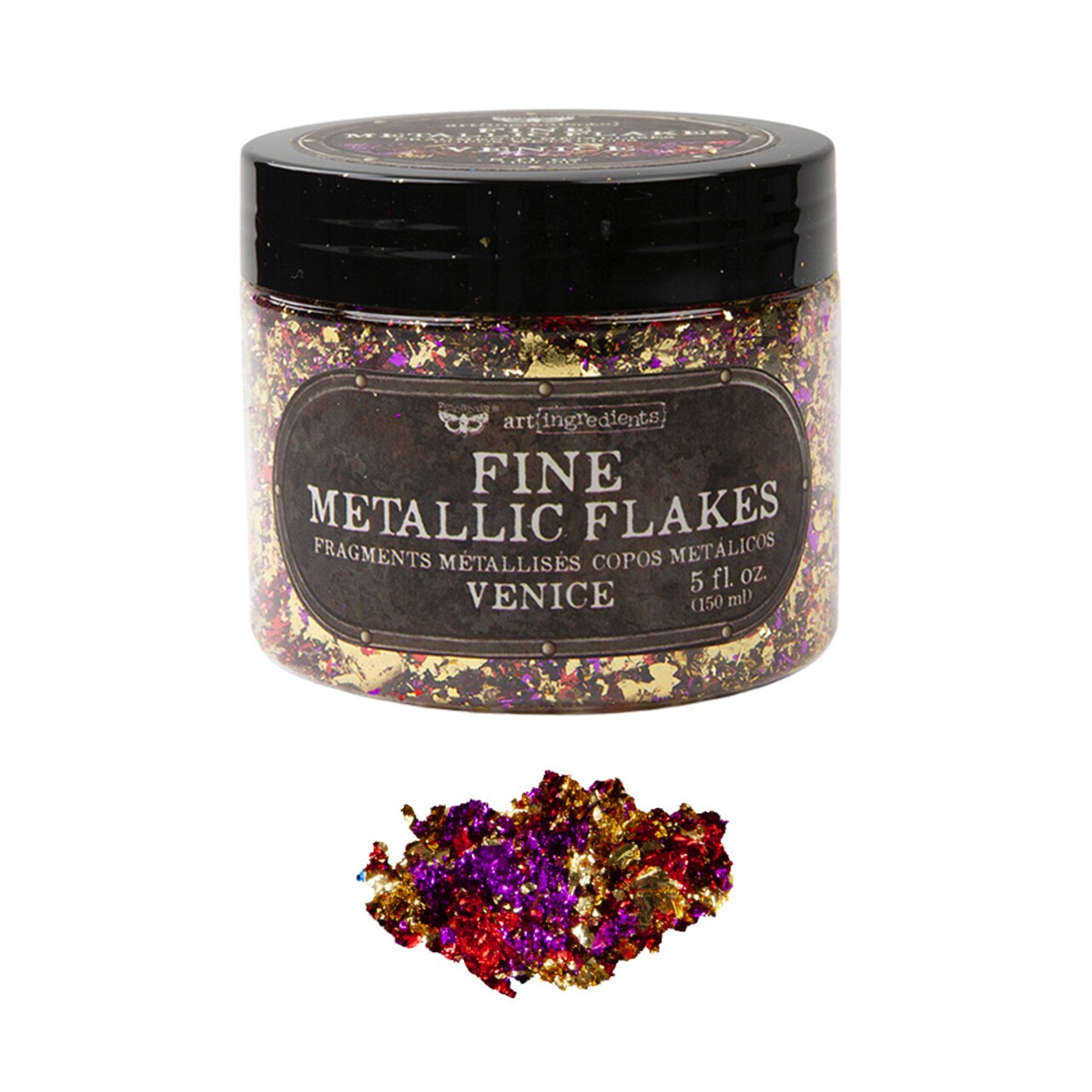 Art Ingredients - Metallic Flakes - Venice - 1 jar, total weight 30g including container